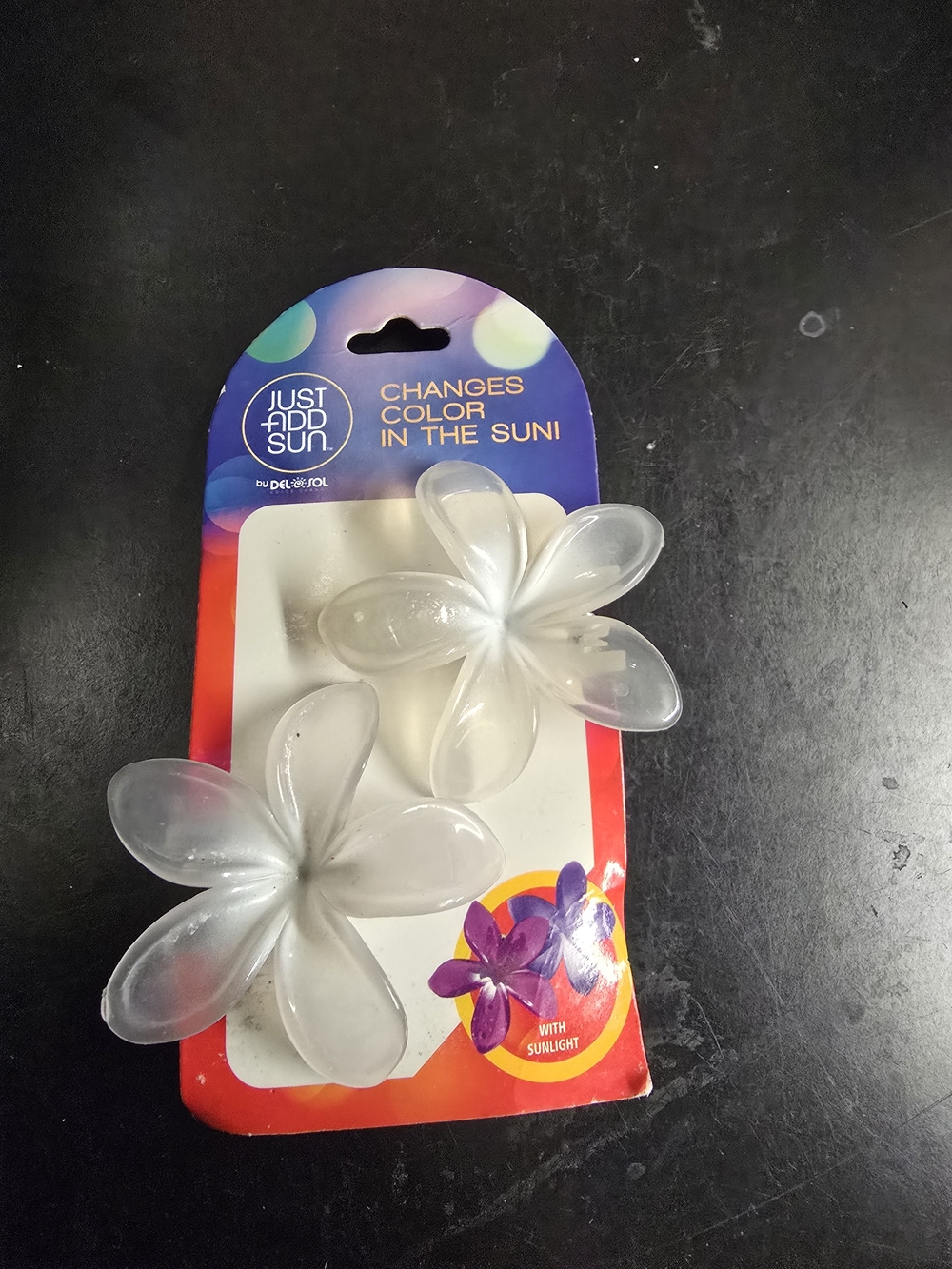Just Add Sun Color-Changing Flower Clips - Clear/Translucent